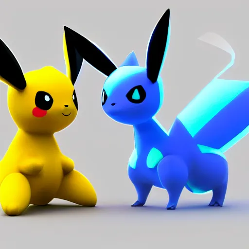 Image similar to 3 d render of an electric type pokemon