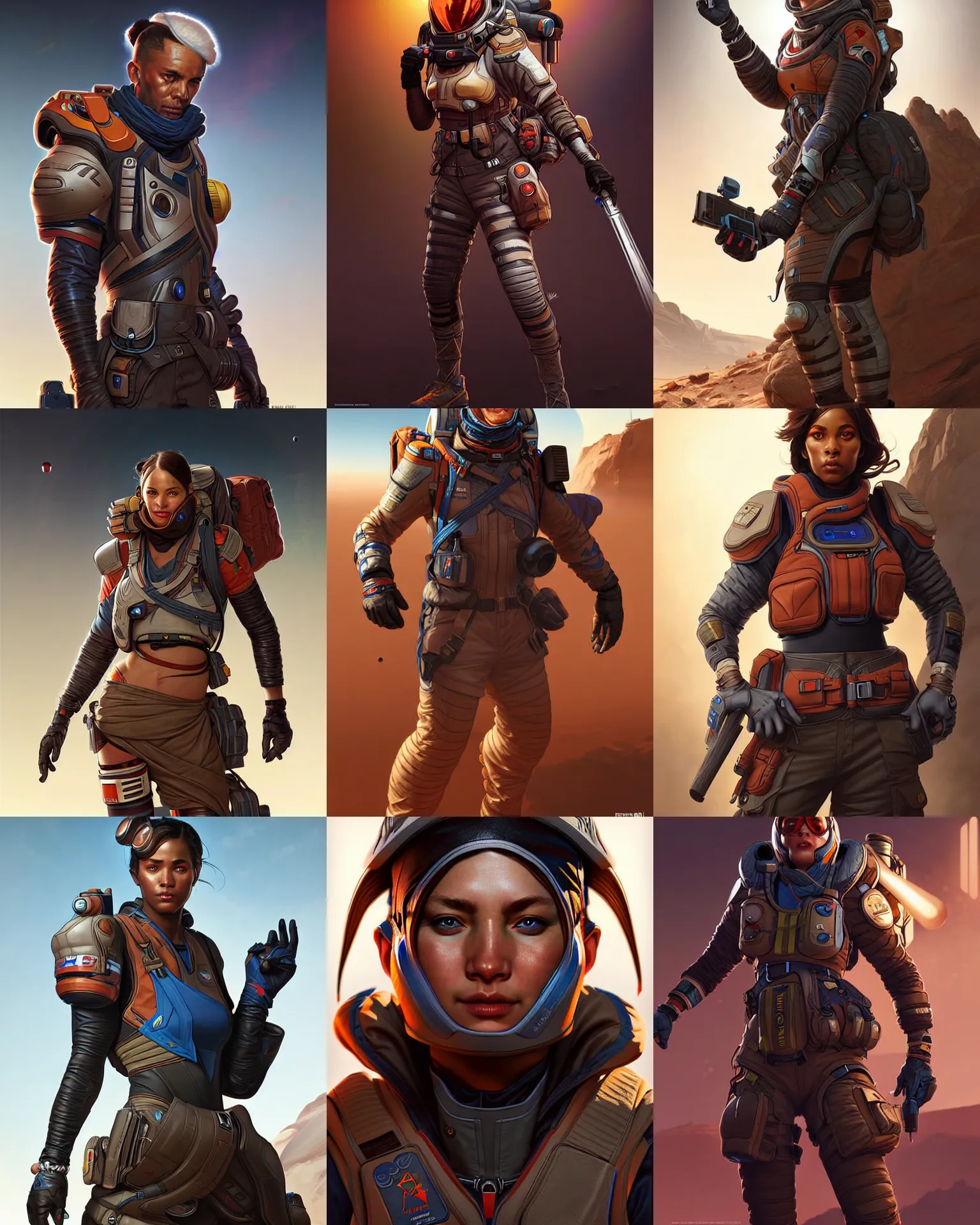 Prompt: mars as an apex legends character digital illustration portrait design by, mark brooks and brad kunkle detailed, gorgeous lighting, wide angle action dynamic portrait