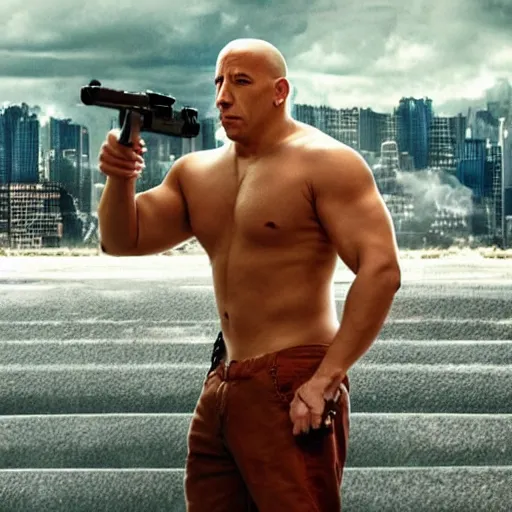 Image similar to the peepee poopoo man starring vin diesel