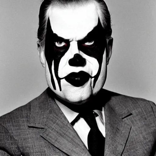 Image similar to nixon as a juggalo,