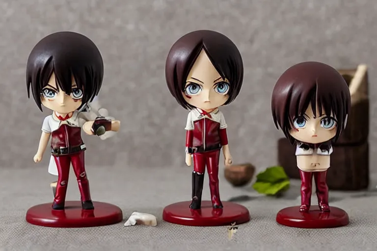 Image similar to eren jaeger and mikasa salt and pepper shakers