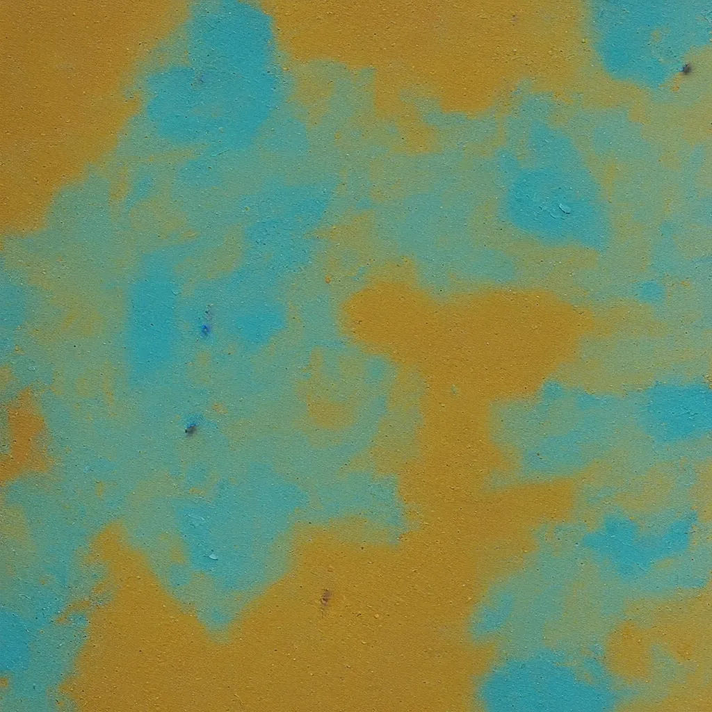 Prompt: texture of thick creamy impasto oil paint, colours cream teal ochre