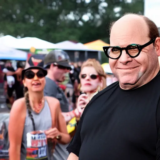 Image similar to george costanza at the vans warped tour