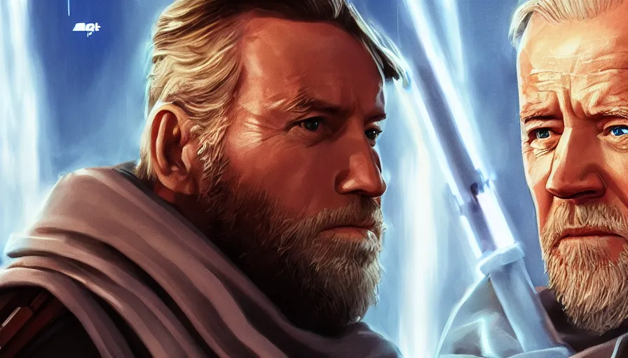 Image similar to joe biden is obi - wan kenobi, billboard image, hyperdetailed, artstation, cgsociety, 8 k