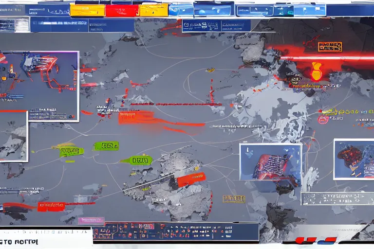 Prompt: cyber finno - korean hyperwar battlefield