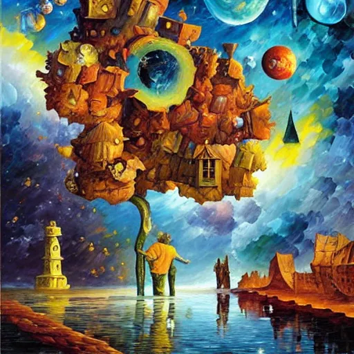 Image similar to art by james christensen, rob gonsalves, paul lehr, leonid afremov and tim white