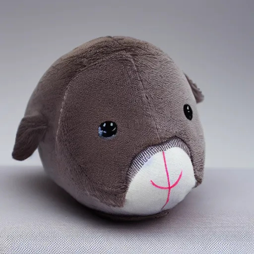 Image similar to a happy dolphin, plush doll, 8k