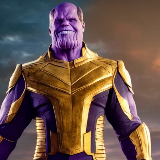 Prompt: ted danson as thanos, hd 4k photo