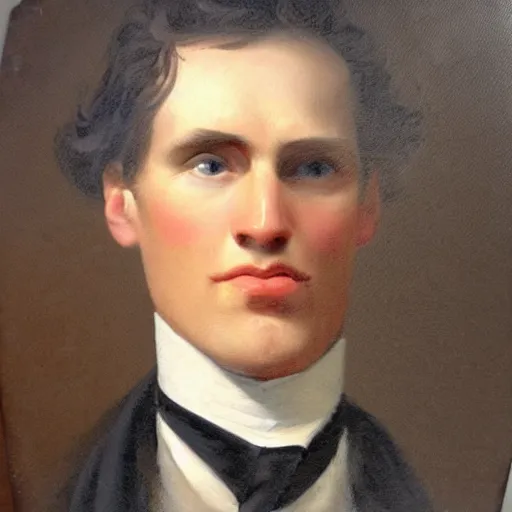 Image similar to An early 1800s oil painting of Jerma985 in the early 1800s, grainy, realistic, very realistic, hyperrealistic, highly detailed, very detailed, extremely detailed, very neat, very epic, very cool, detailed, trending on artstation