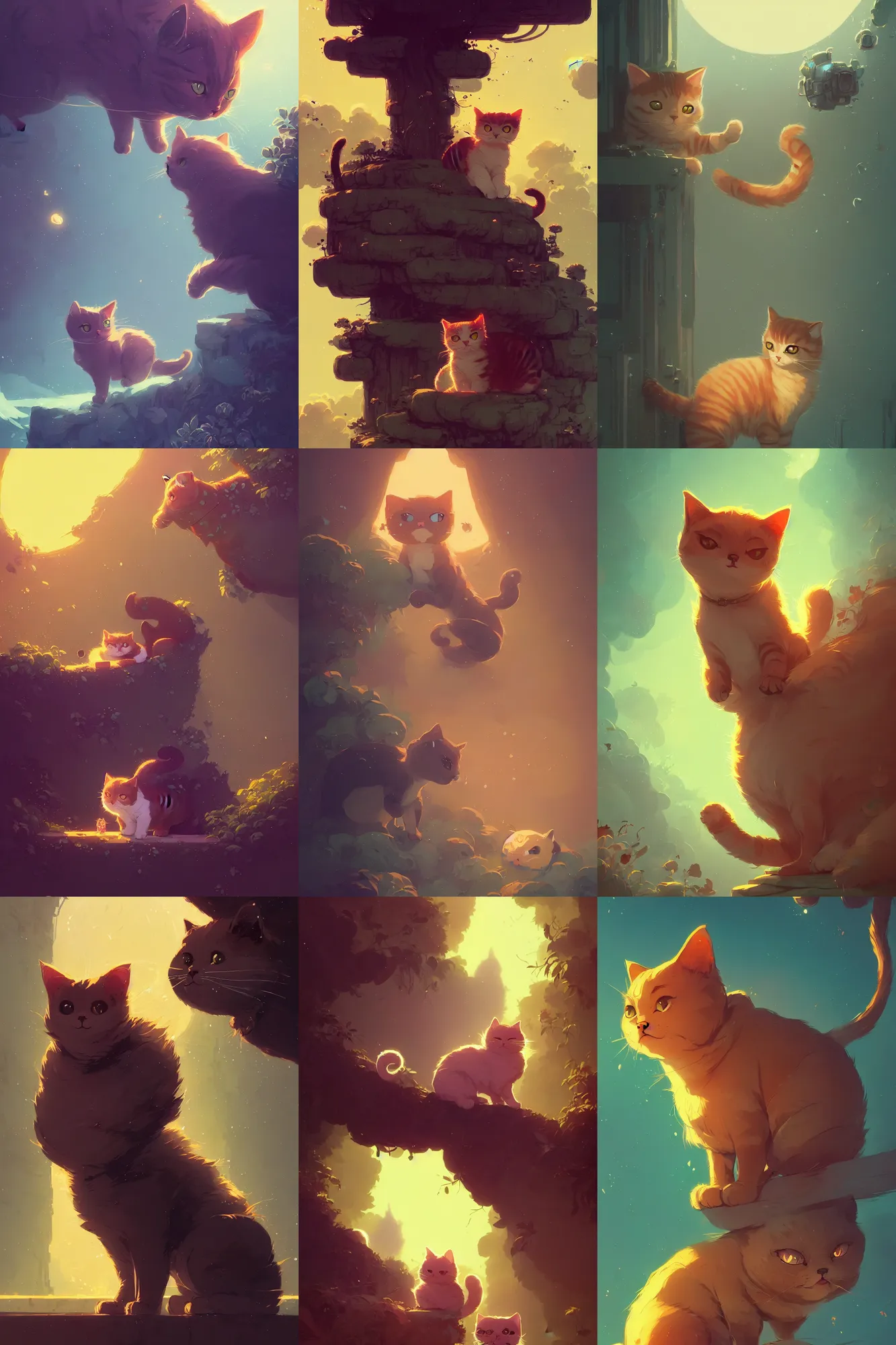 Image similar to cute cat, by victo ngai and andreas rocha and greg rutkowski, trending on artstation, unreal engine, 8 k hd wallpaperjpeg artifact, blur, artfact