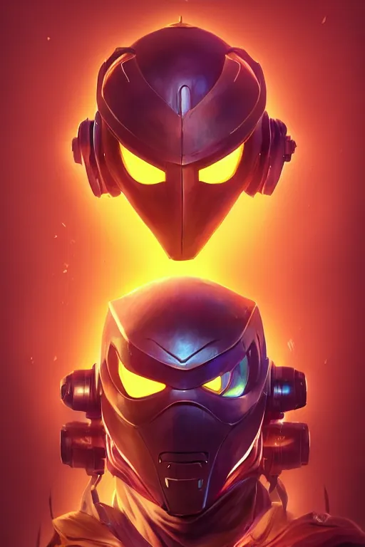 Image similar to epic mask helmet robot ninja portrait stylized as fornite style game design fanart by concept artist gervasio canda, behance hd by jesper ejsing, by rhads, makoto shinkai and lois van baarle, ilya kuvshinov, rossdraws global illumination radiating a glowing aura global illumination ray tracing hdr render in unreal engine 5