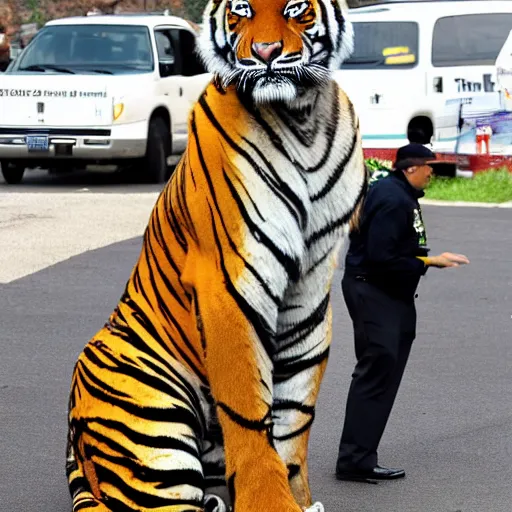 Image similar to NYTimes Scary day as Tiger escaped the bronx zoo and entered a local McDonalds