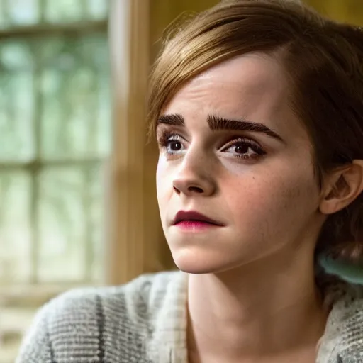 Prompt: a film still of Emma Watson in It (2017 movie)