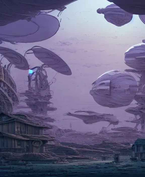 Prompt: simplicity, three buildings made out of nautilus, in the style of a spaceship, skeletons, partly cloudy, spooky, dramatic lighting, by geof darrow, bill sienkiewicz, dan mumford, yusuke murata, makoto shinkai, ross tran, cinematic, unreal engine, cel shaded, featured on artstation, pixiv