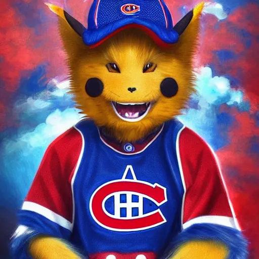 Image similar to anime Portrait of Youppi the Habs Montreal Canadiens Mascot as a very cute powerful and friendly pokemon, highly detailed anime, high evolution, 1990s, legendary, smooth, sharp focus, dynamic lighting, intricate, trending on ArtStation, illustration pokemon, art by WLOP