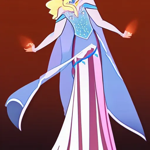 Prompt: Elsa in the style of Aroma sensei