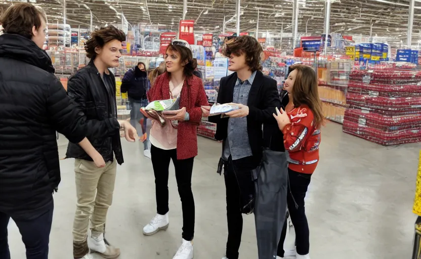 Image similar to harry styles meeting fans at costco