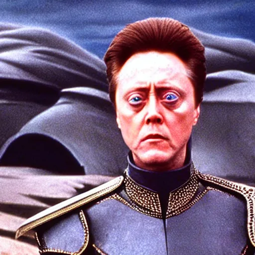 Image similar to christopher walken as emperor shaddam iv in dune