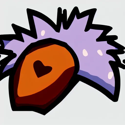 Image similar to cute hedgehog heart love laughing cute adorable emote twitch waving lineart