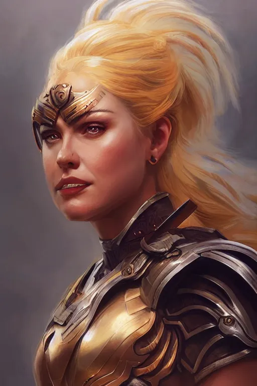 Image similar to amazon valkyrie athena, d & d, fantasy, portrait, highly detailed, headshot, digital painting, trending on artstation, concept art, sharp focus, illustration, art by artgerm and greg rutkowski and magali villeneuve