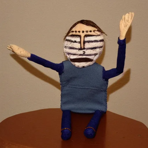 Image similar to robert wyatt puppet