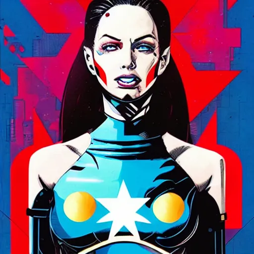 Image similar to female android, by DC comics and Sandra Chevrier