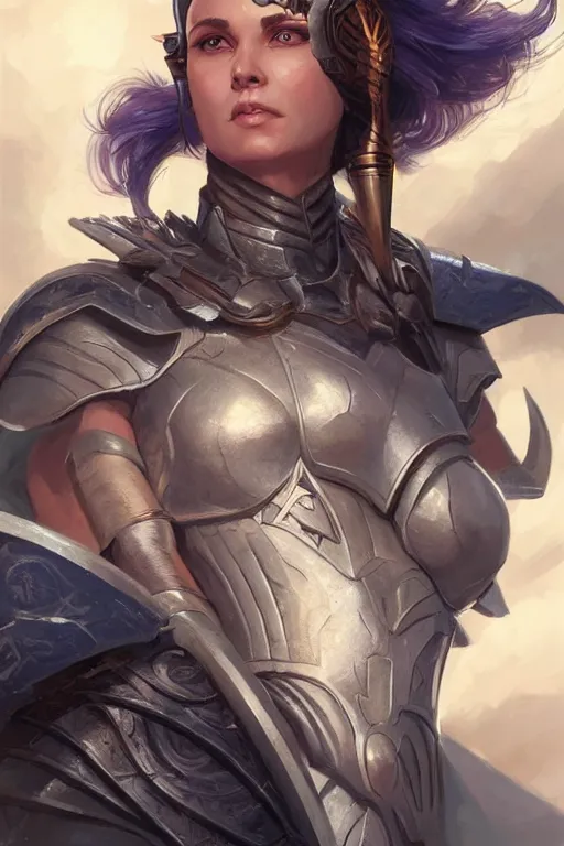 Image similar to amazon valkyrie athena, d & d, fantasy, portrait, highly detailed, headshot, digital painting, trending on artstation, concept art, sharp focus, illustration, art by artgerm and greg rutkowski and magali villeneuve