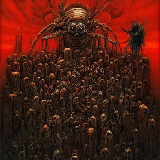 Prompt: horrifying bee, nightmare beksinski, eldritch, apocalypse, creepy creature, horror spooky