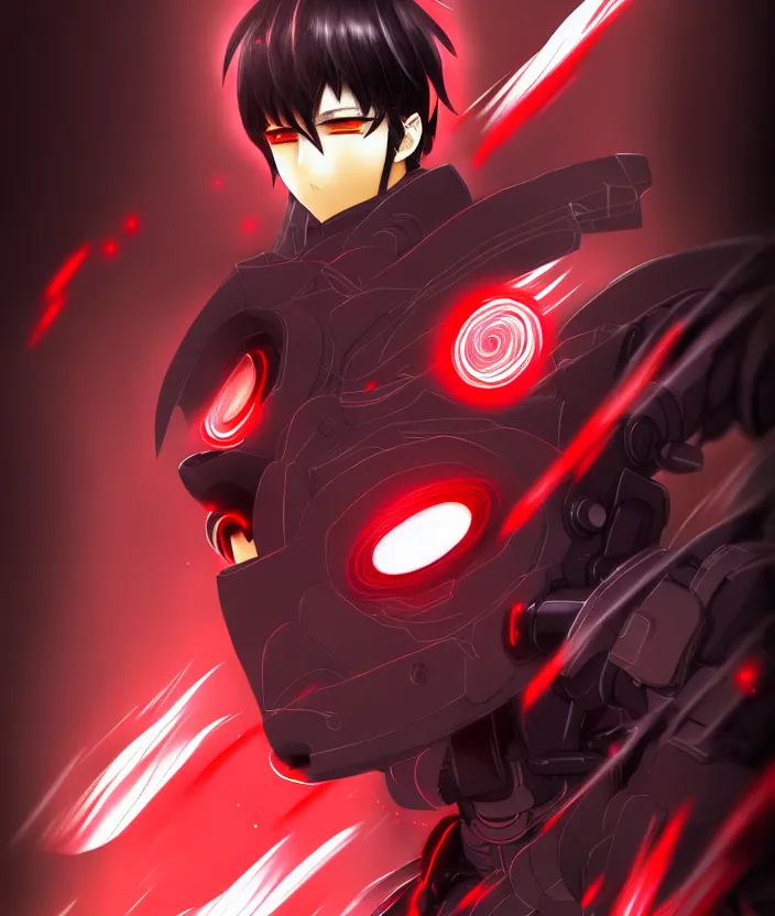 Prompt: a detailed manga illustration character full body portrait of a dark haired cyborg anime man who has a red mechanical eye, trending on artstation, digital art, 4 k resolution, detailed, high quality, sharp focus, hq artwork, insane detail, concept art, character concept, character illustration, full body illustration, cinematic, dramatic lighting