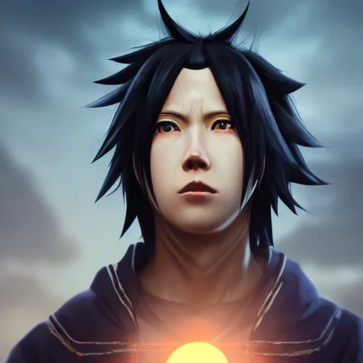 Image similar to Sasuke uchiha in real life, face centered portrait, Confident, fog, rain, volumetric lighting, beautiful, golden hour, sharp focus, ultra detailed, cgsociety by Leesha Hannigan, Ross Tran, Thierry Doizon, Kai Carpenter,Ignacio Fernández Ríos