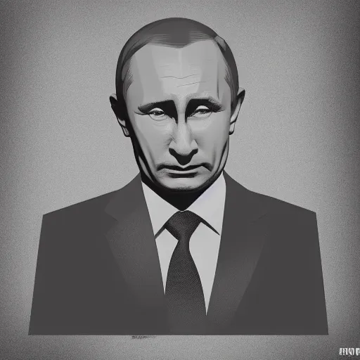 Prompt: scared putin sitting and crying, digital art, treding on artstation, vector art