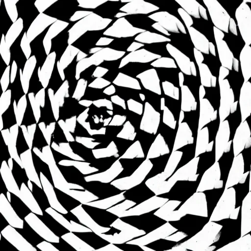 Image similar to optical illusion black and white