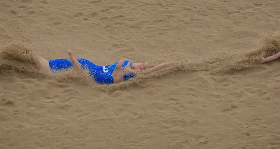 Image similar to olympic swimming in sand