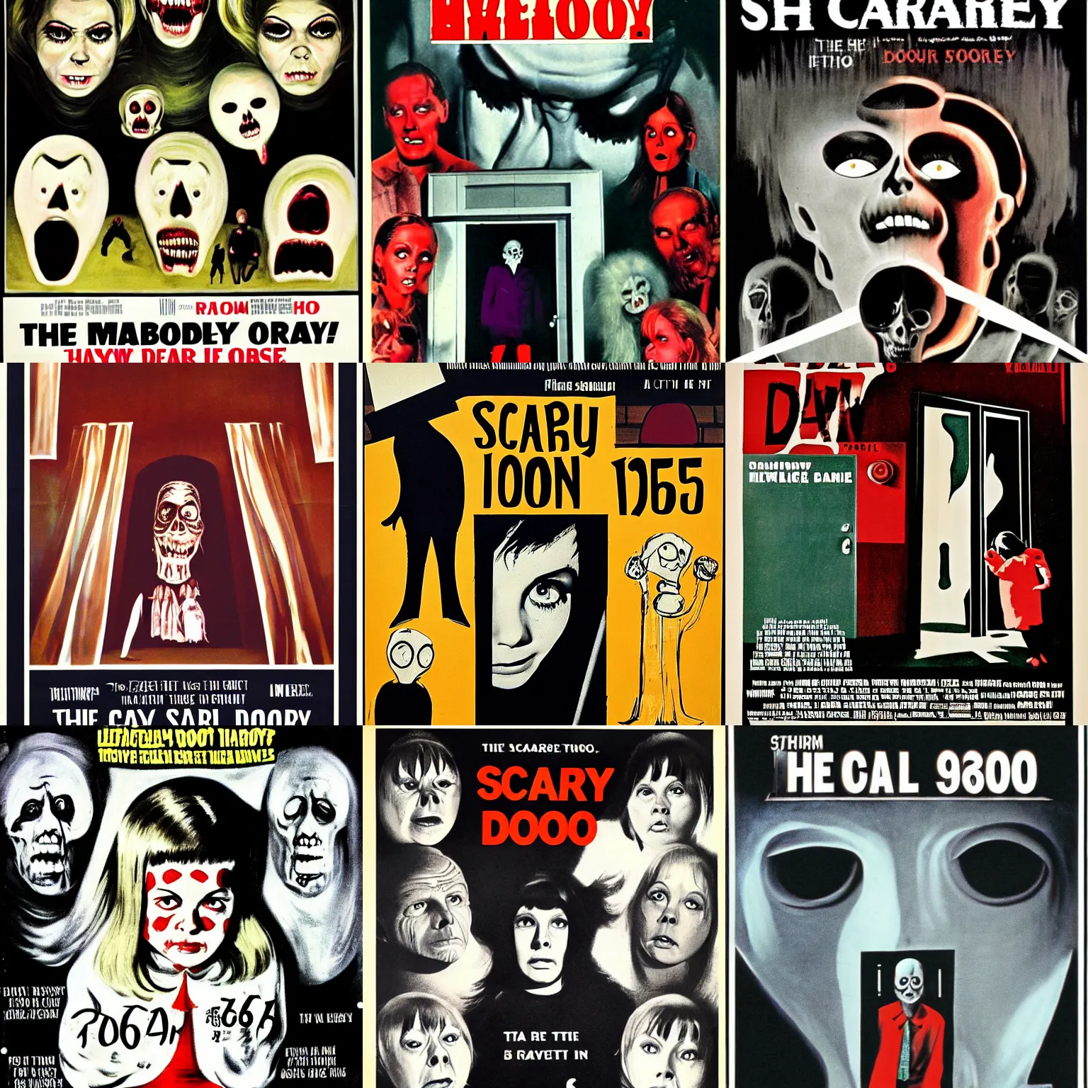 Prompt: The Scary Door 1967, movie poster