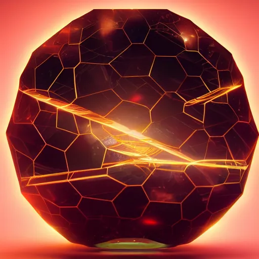 Image similar to tilt shift sphere ipercube huge light intricate reflection diffraction marble gold obsidian preraffaellite photography cut, octane, artstation render 8 k neon