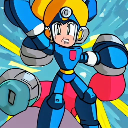 Prompt: Megaman saying no bitches