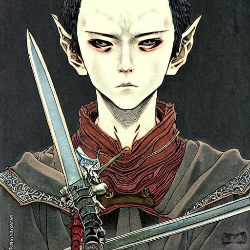 Image similar to prompt : portrait of darksouls character painted in miyazaki color style drawn by katsuhiro otomo and takato yamamoto, inspired by fables, china doll face, smooth face feature, intricate oil painting, high detail, sharp high detail, manga and anime 2 0 0 0