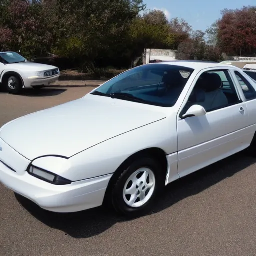 Image similar to 2 door sedan white coupe 2 door sports car 1995 ford design language