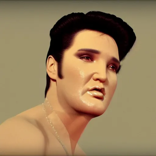 Prompt: Elvis If I Can Dream ‘68 comeback video in the style of Roberto Ferri dynamic lighting 4k scan