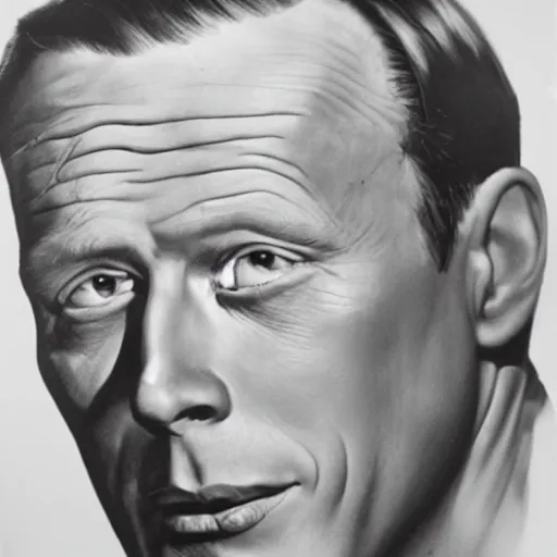 Image similar to realistic portrait of richard widmark