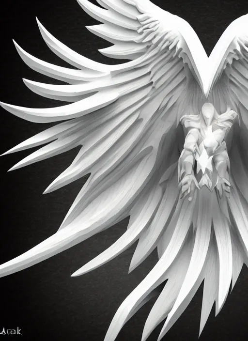 Image similar to white phoenix ultra detail 3d render on salt mountain simple background simple background graphic design fai khadra gaika kris andrew small style