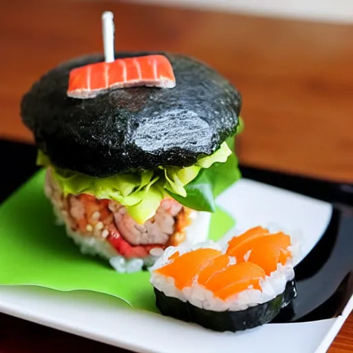 Image similar to sushi burger