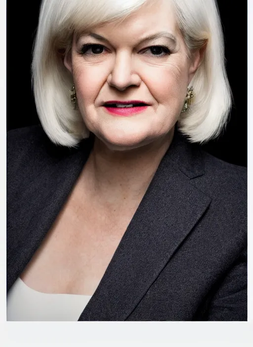 Prompt: portrait of beautiful 3 0 - year - old female newt gingrich by mario testino, headshot, detailed, award winning, sony a 7 r