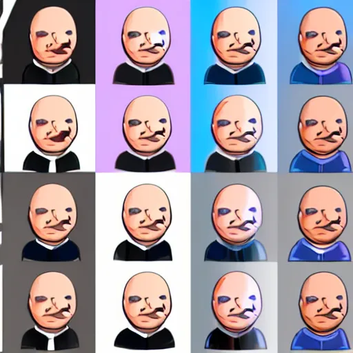 Image similar to mr. clean, various art styles