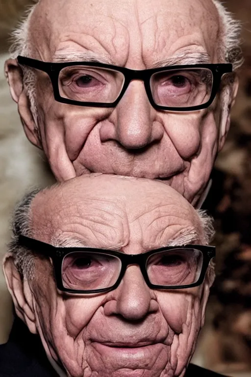 Image similar to rupert murdoch as an all - seeing monster, photorealistic, cinematic lighting, highly detailed, very intricate, by guillermo del toro and hr giger