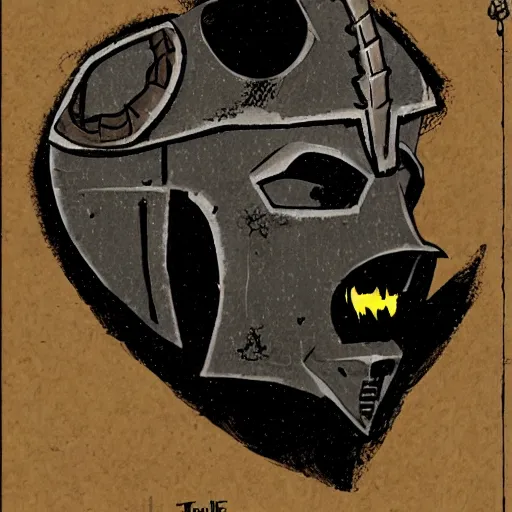 Image similar to medieval knight crying concept art in the style of mike mignola