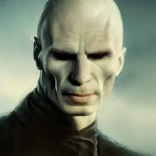 Prompt: portrait of voldemort, exudes terror, castle, mysterious breath, spitfire, photography, hyperrealistic, by greg rutkowski, smooth, illustration, elegant, artstation, digital painting.