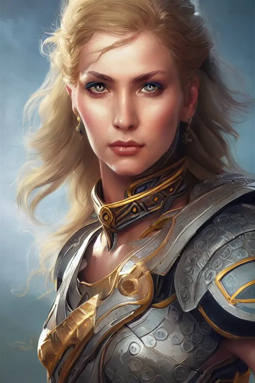 Image similar to amazon valkyrie athena, d & d, fantasy, portrait, highly detailed, headshot, digital painting, trending on artstation, concept art, sharp focus, illustration, art by artgerm and greg rutkowski and magali villeneuve