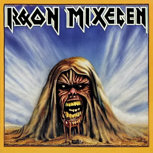 Prompt: an album cover from Iron Maiden but as hyper realistic BBC photography