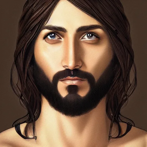 Prompt: portrait of nonbinary jesus christ, as seen on artgerm, nonbinary, gender neutral